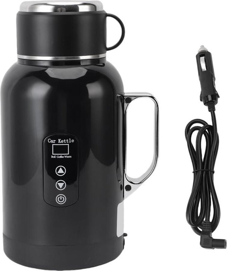 Hot Boilercar Waterkoker 12V 24Velect 4 Roestvrijstalen Draagbare Hete Ketel met LED-temperatuurdisplay voor op Reis Koffie Thee en Melk Ric Waterkoker voor Campingboil