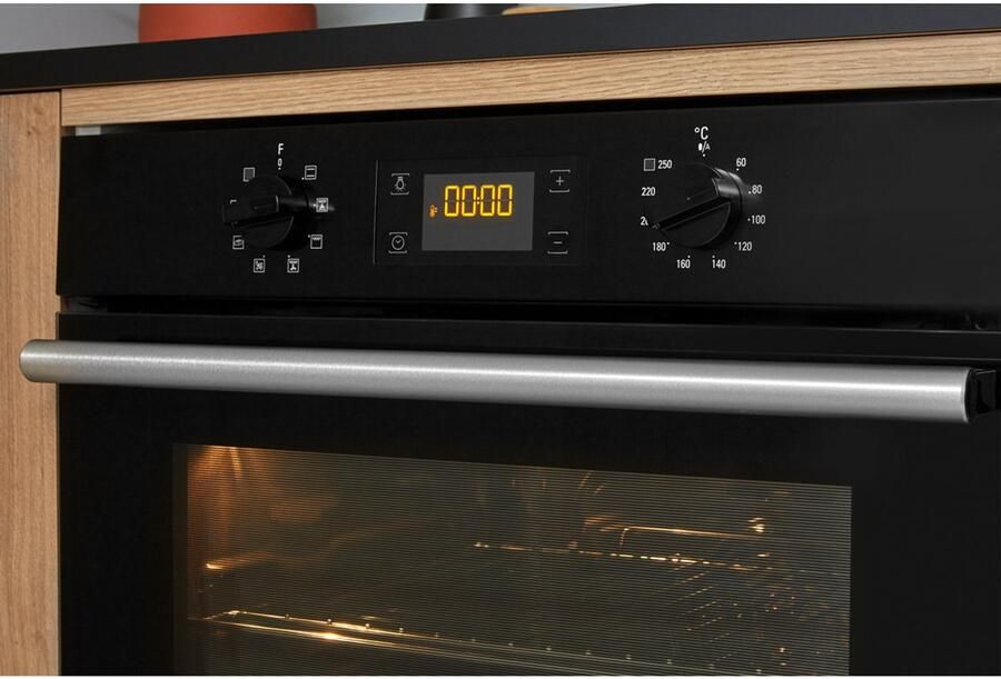 Hotpoint-Ariston HOTPOINT FA2 540 P BL HA Ingebouwde elektrische multifunctionele oven Roterende warmte 66L Pyrolyse Zwart - Foto 3