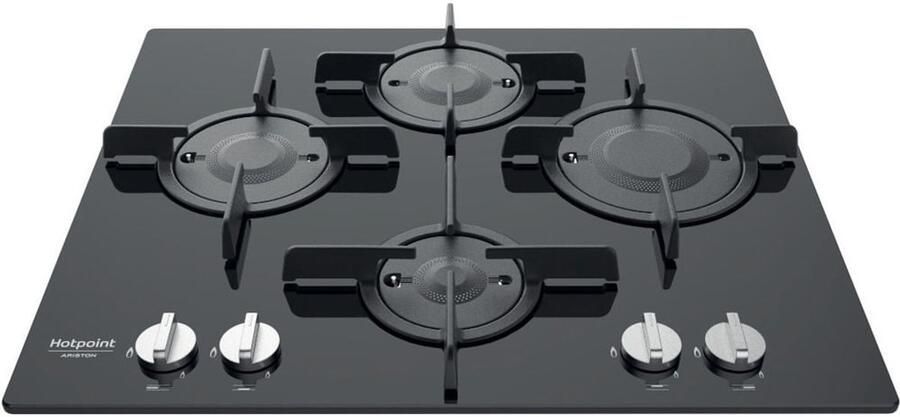 Hotpoint-Ariston Hotpoint FTGHG 641 D HA(BK) Zwart Ingebouwd 60 cm Gaskookplaat 4 zone(s)