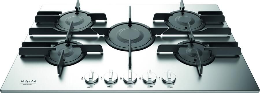 Hotpoint-Ariston Hotpoint FTGHL 751 D IX HA Roestvrijstaal Ingebouwd 75 cm Gaskookplaat 5 zone(s)