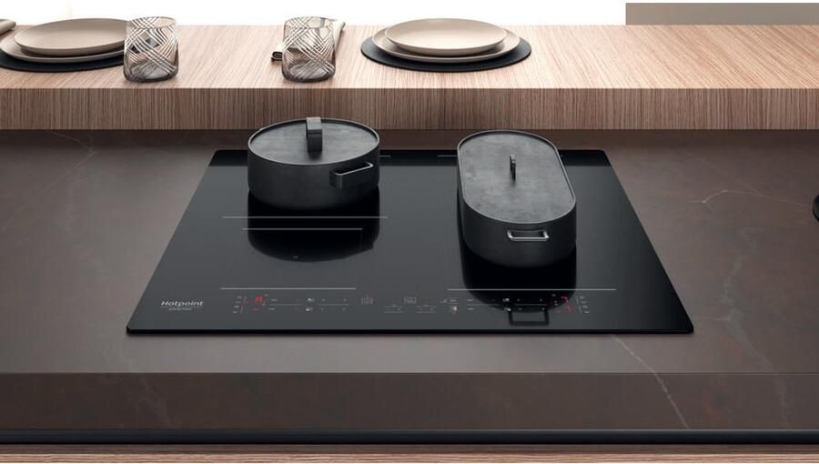 Hotpoint-Ariston Hotpoint Inductiekookplaat Model HB 4860B NE Zwart 59 cm 4 zone(s) Combi-Duo