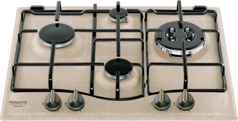 Hotpoint-Ariston Hotpoint PCN 640 T (AV) R HA Zwart Brons Haver Ingebouwd 60 cm Gaskookplaat 4 zone(s)