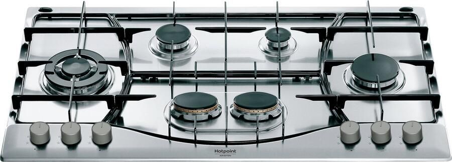 Hotpoint-Ariston Hotpoint PHN 962 TS IX HA Roestvrijstaal Ingebouwd 90 cm Gaskookplaat 6 zone(s)