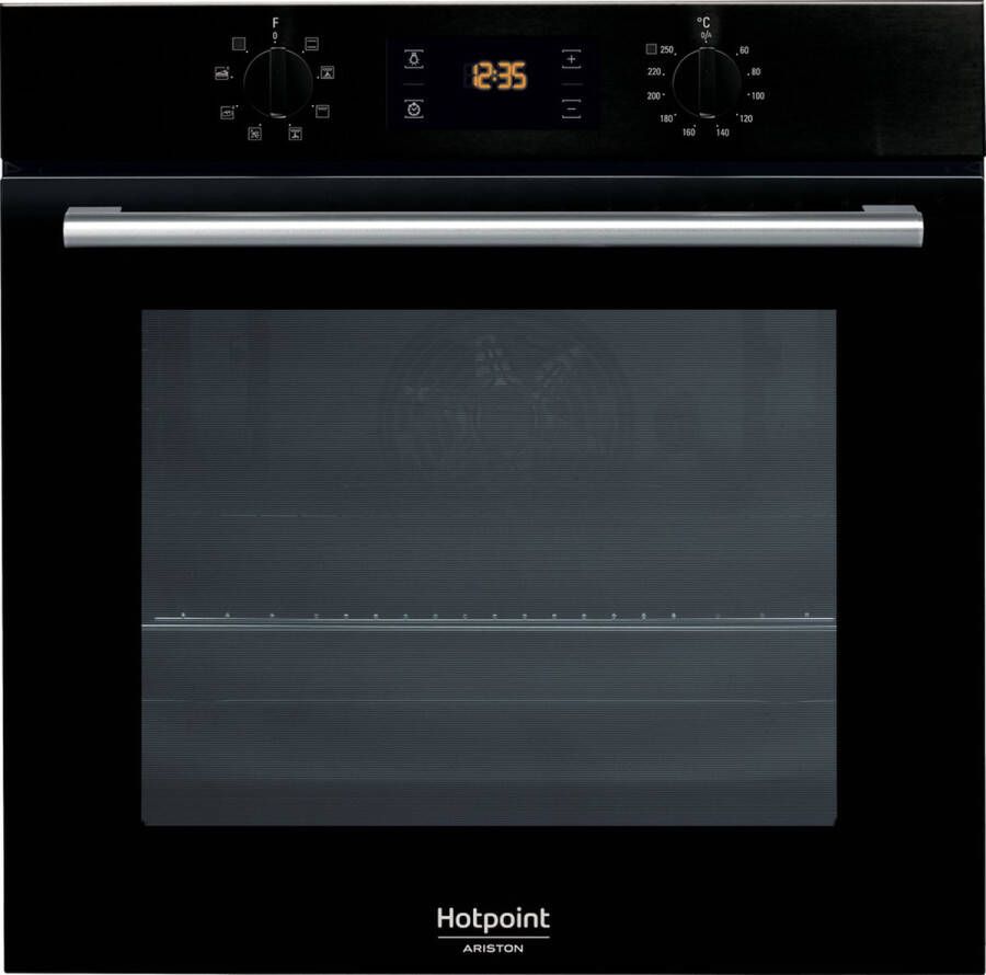 Hotpoint-Ariston HOTPOINT FA2 540 P BL HA Ingebouwde elektrische multifunctionele oven Roterende warmte 66L Pyrolyse Zwart - Foto 2