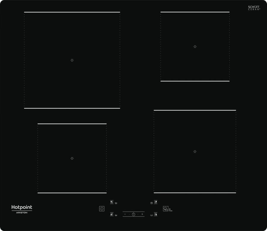 Hotpoint-Ariston Hotpoint HQ 5660S NE Zwart Ingebouwd 59 cm Inductiekookplaat zones 4 zone(s) - Foto 2