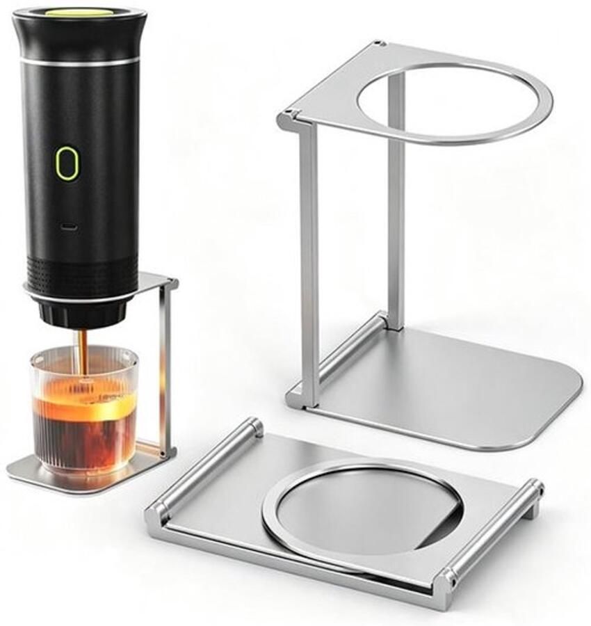Houder voor koffiezetapparaat draagbaar opvouwbaar espressomachine met handmatige ondersteuning houder voor druppelkoffiezetapparaat accessoires voor koffiezetapparaten compact voor camping en