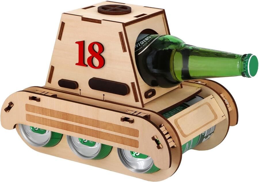 Houten Bierdrager voor Verjaardagscadeau 18e Verjaardag
