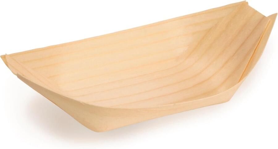 Houten boten 9 5 x 6 cm biologisch afbreekbaar geschikt voor vingerfood ideaal voor catering en buffet m-winkel