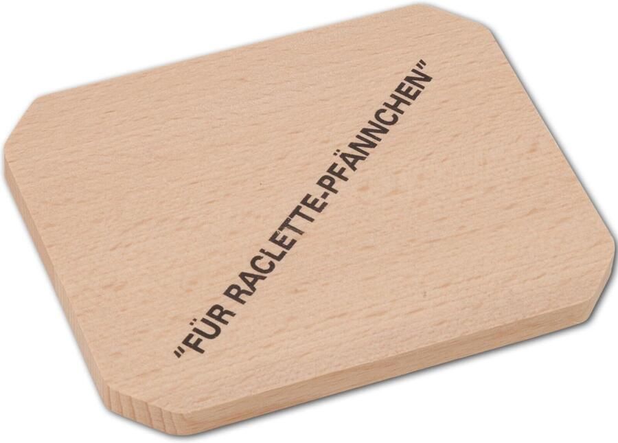 Houten onderzetters voor raclettepannetjes 10 x 8 cm Set van 8