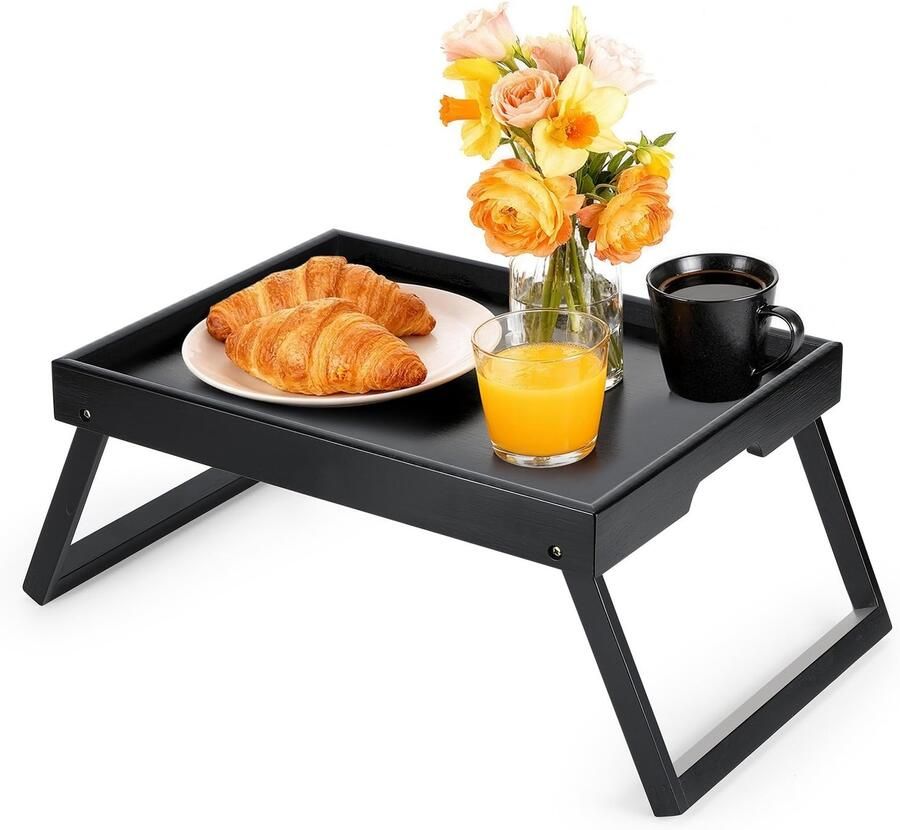 Houten Ontbijttray met Vouwbare Poten