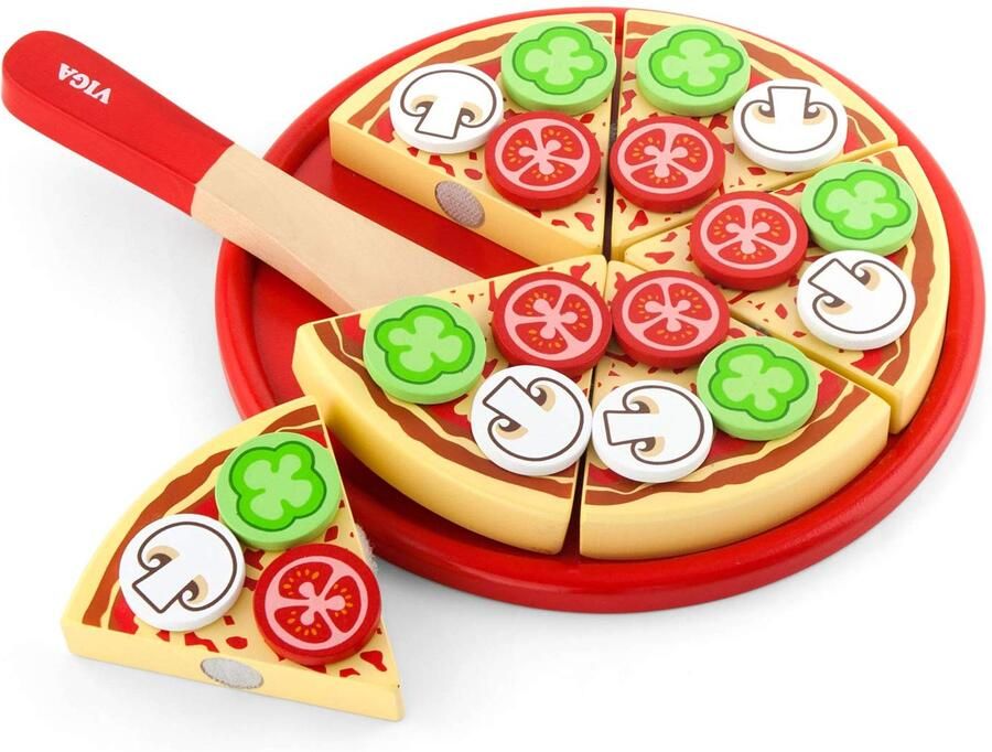 Houten Snijset voor Pizza met Klapdeksel