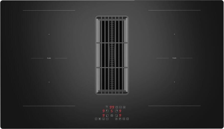 HOWAT Premium krasvrij glas 90cm Kookplaat met geïntegreerde afzuiging Inductie