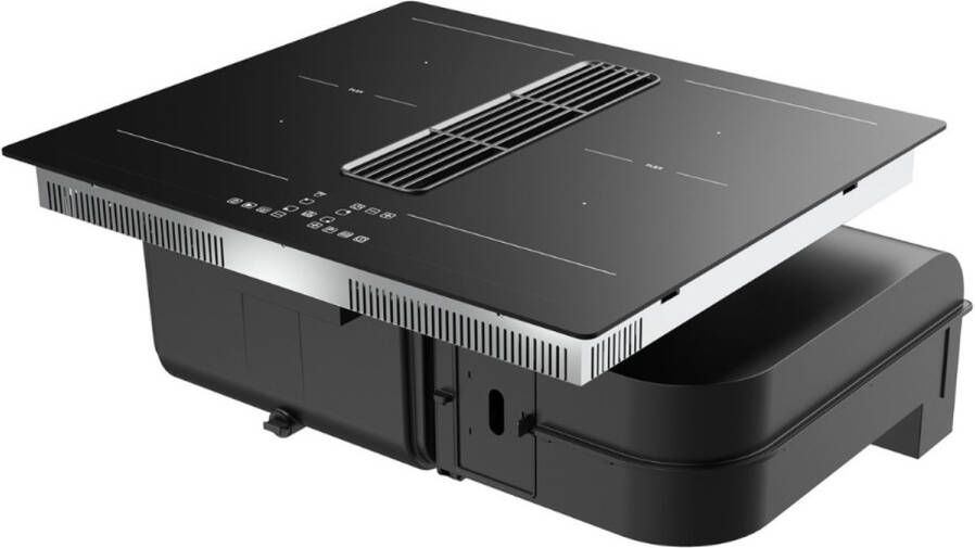 HOWAT Premium krasvrij glas 60cm Kookplaat met geïntegreerde afzuiging Inductie