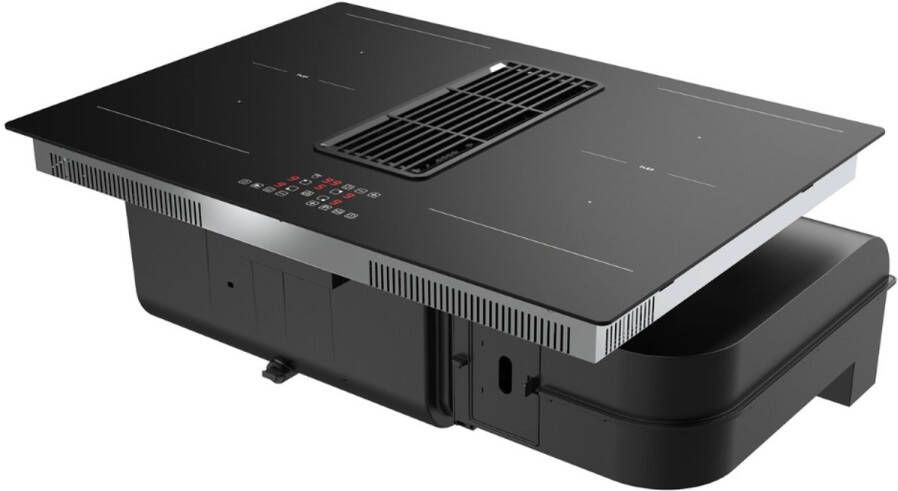 HOWAT Premium krasvrij glas 72cm Kookplaat met geïntegreerde afzuiging Inductie