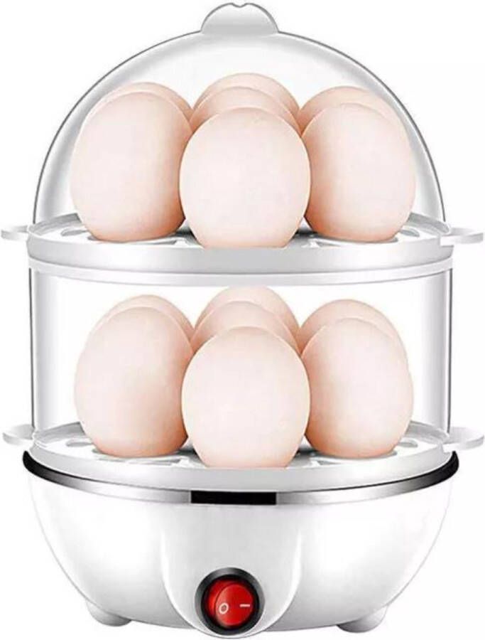 HR Goods eierkoker elektrisch Geschikt voor 1 14 eieren Wit