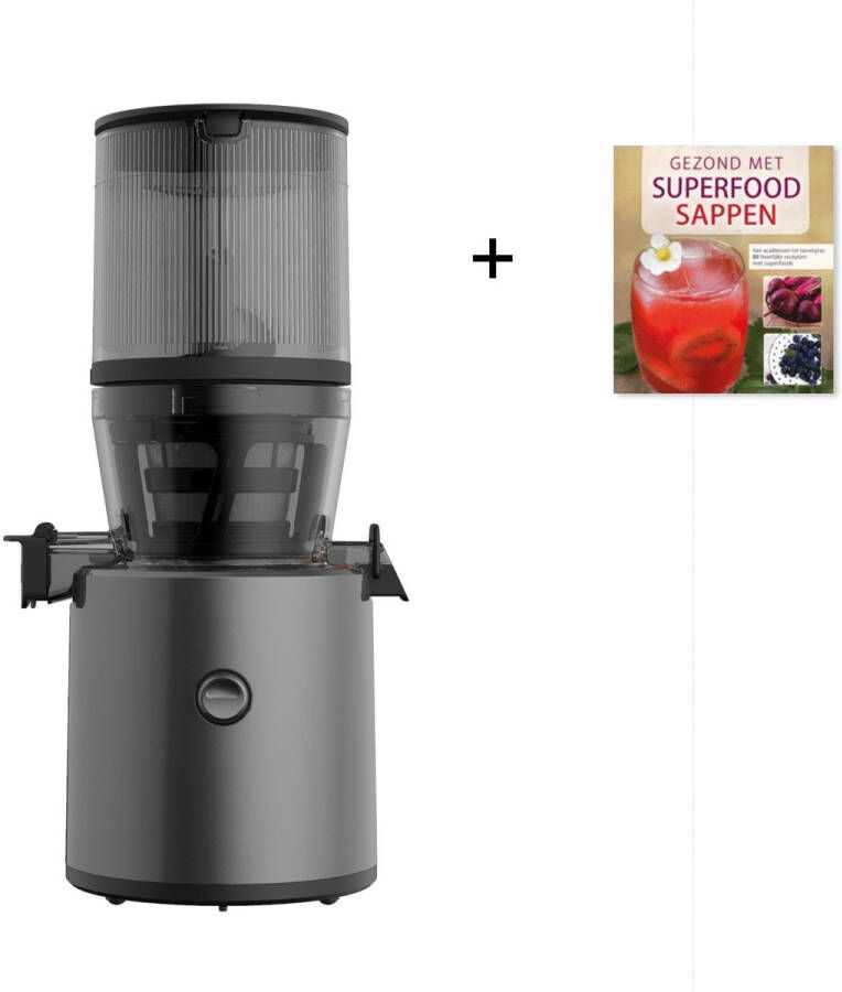 Hurom H320N Titanium Grijs Slowjuicer Verticaal Juicer Groenten en Fruitpers + Gratis Receptenboek