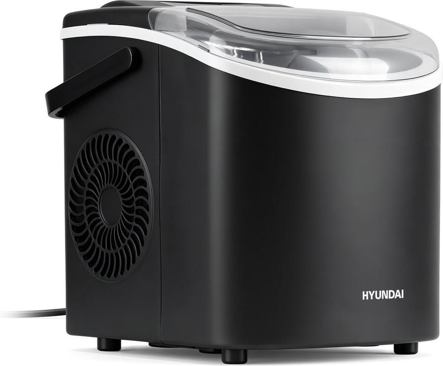 Hyundai Electronics Elektrische Zelfreinigende IJsblokjesmachine Compact en Draagbaar 90W Zwart
