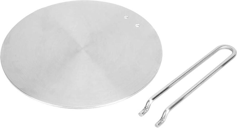 Allecto RVS Warmteverdeler Inductieplaat Efficiënt koken 24cm Hitteverspreider Veilig koken Geschikt voor inductiekookplaat Zilverg
