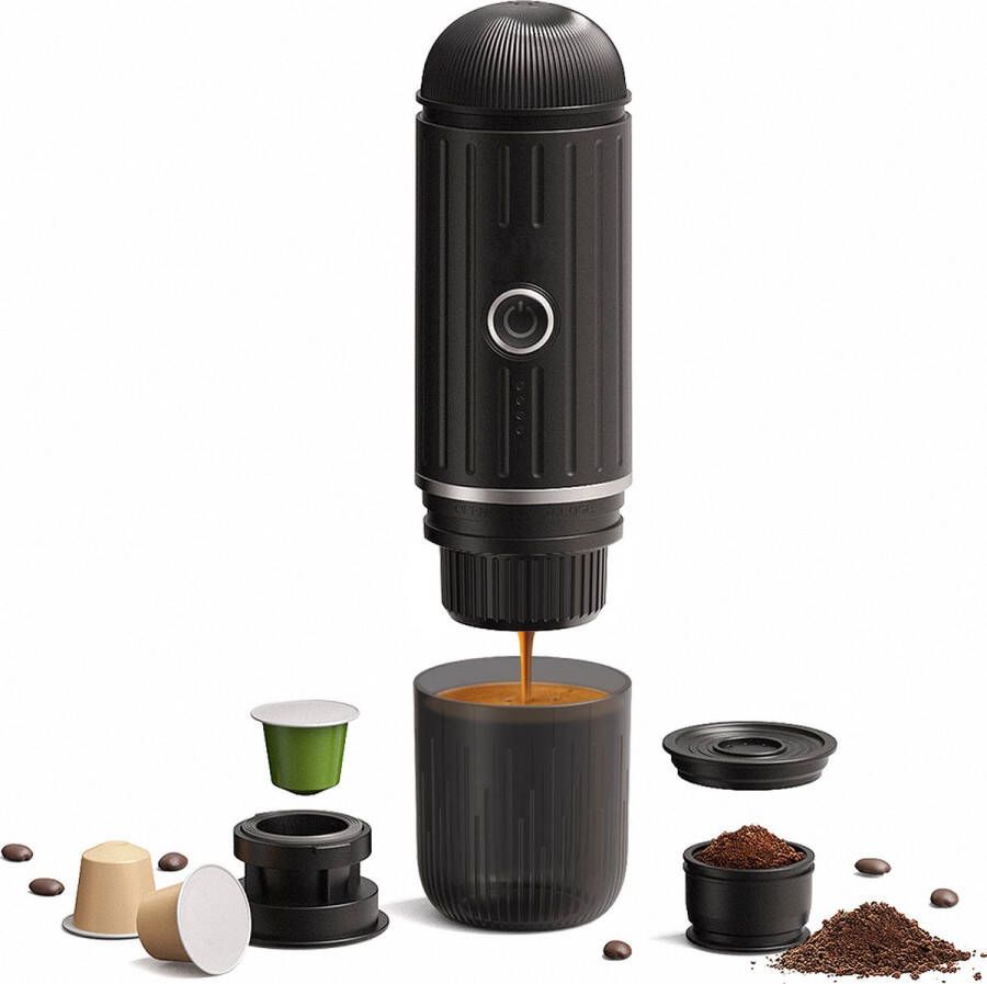 I Cafilas iCafilas Draagbare 2in1 Espressomachine compatibel met Nespresso en Gemalen Koffie