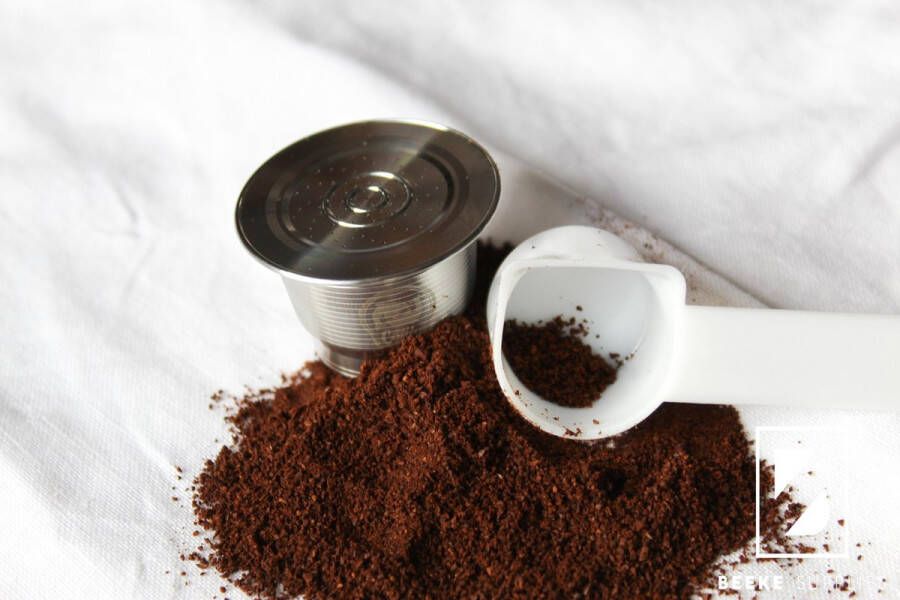 I Cafilas Nespresso Hervulbare capsules Roestvrijstaal Premium kwaliteit Espresso + Schoonmaakborsteltje
