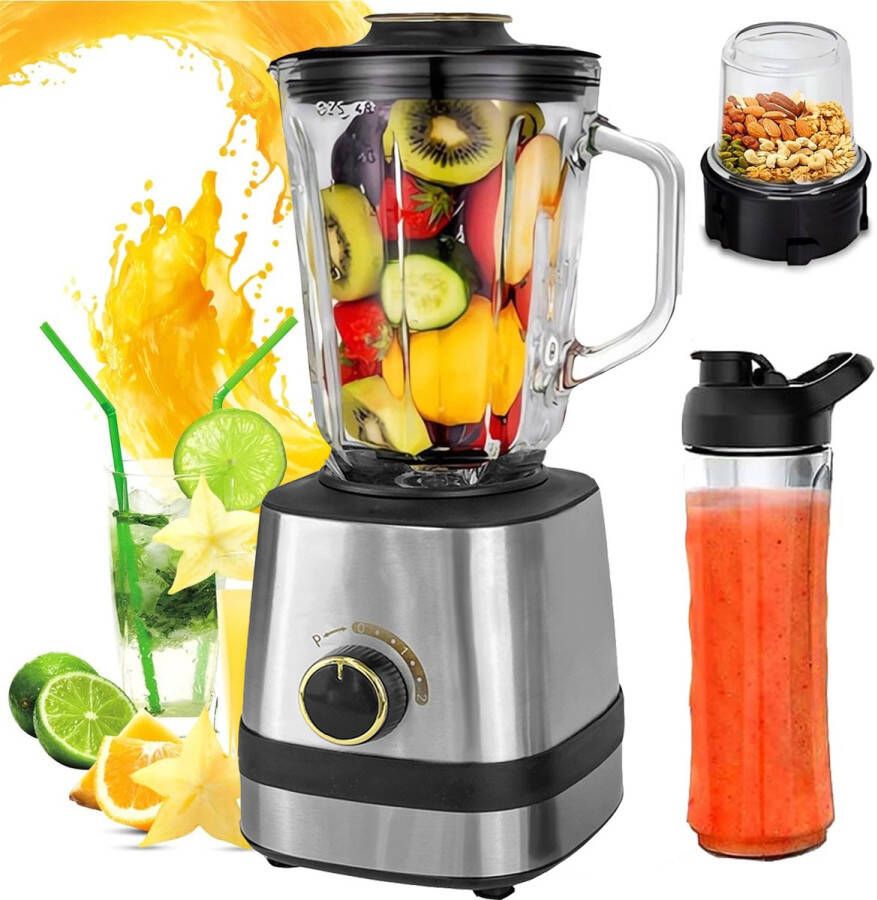 Ibettertec Blender Smoothie Maker met 1 5 Liter Mengbeker