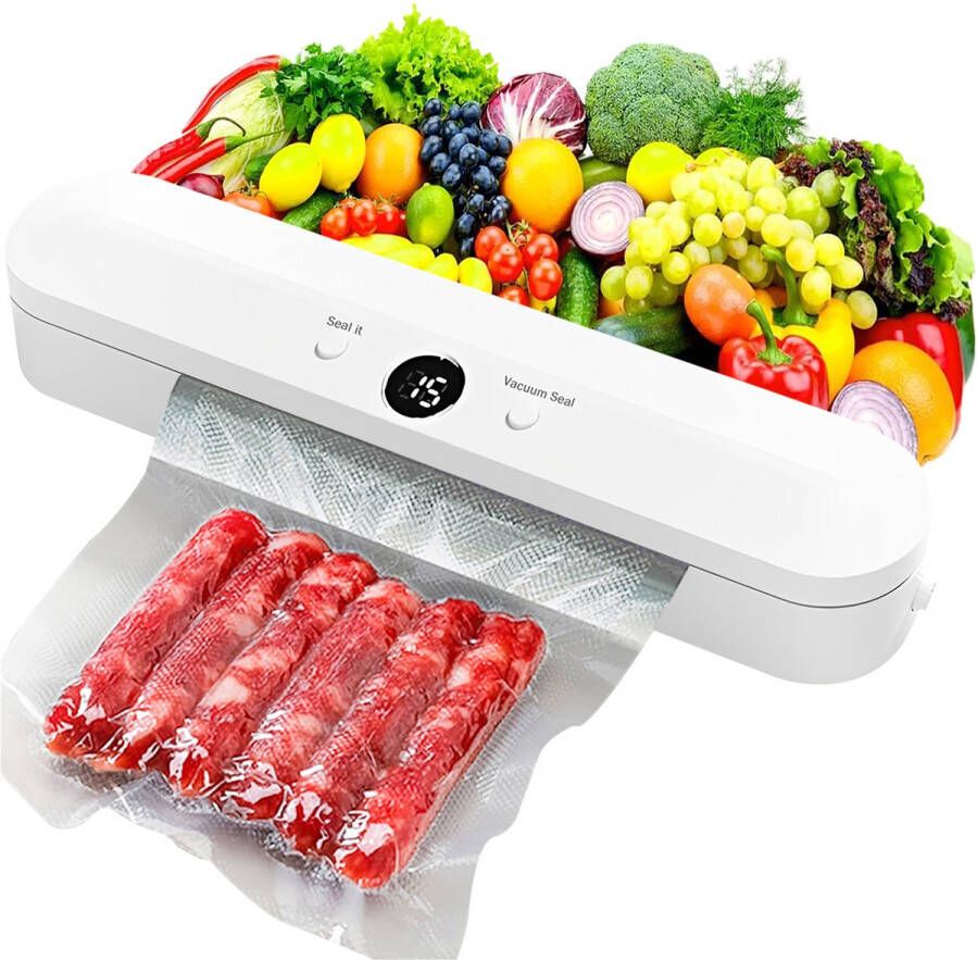 Ibettertec Vacumeermachine 10 vacumeerzakken Vacuumsealer met afdichtfunctie Voor Alle Soorten Voedsel