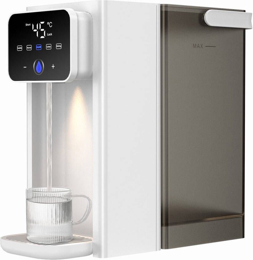 Ibettertec Waterkoker Heetwaterdispenser Directe Heetwaterdispenser 3L Temperatuurniveaus (25-100°C) Afneembare watertank Bediening via aanraking Geheugenfunctie