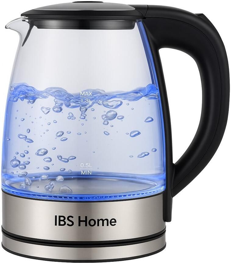 IBS Home Waterkoker Glazen Waterkoker LED Verlichting 1 8 Liter 1500W Automatische Uitschakeling Snoerloze Waterkoker BPA-vrij Moderne Design Waterkoker