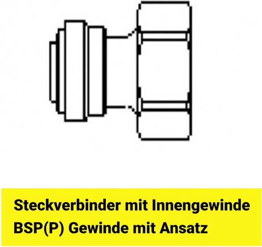 Ich-zapfe 3 4-adapter voor 5 16-slangen Schroefverbinding