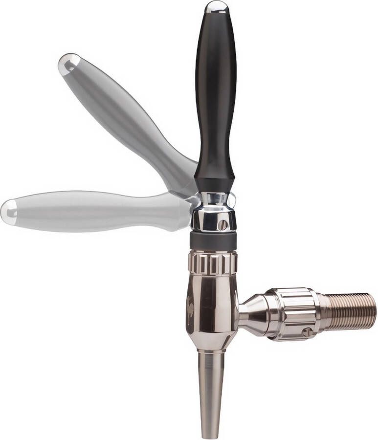 Ich-zapfe Biertap Compensatorkraan Nordic van gesatineerd staal met compensatoras inox 5 8 55 mm