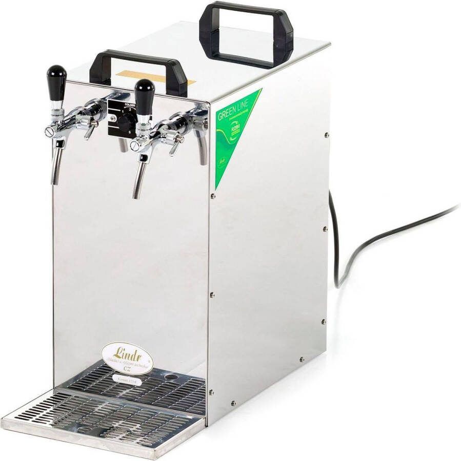 Ich-zapfe Biertap Kontakt 155 K 2-kraans roestvrij staal 160 liter u met membraanpomp Biertap Beertender Thuistap Bierkoeler