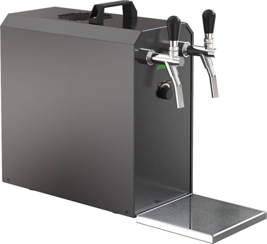 Ich-zapfe Biertap Thuistap Bierkoeler Droogkoeler- STREAM 50 2-kraans tot 55 liter uur BLACK EDITION