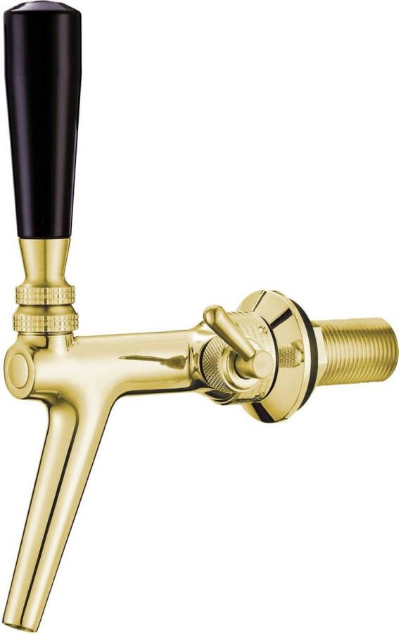 Ich-zapfe Compensatorkraan van roestvrij staal met kunststof compensator goudkleurig
