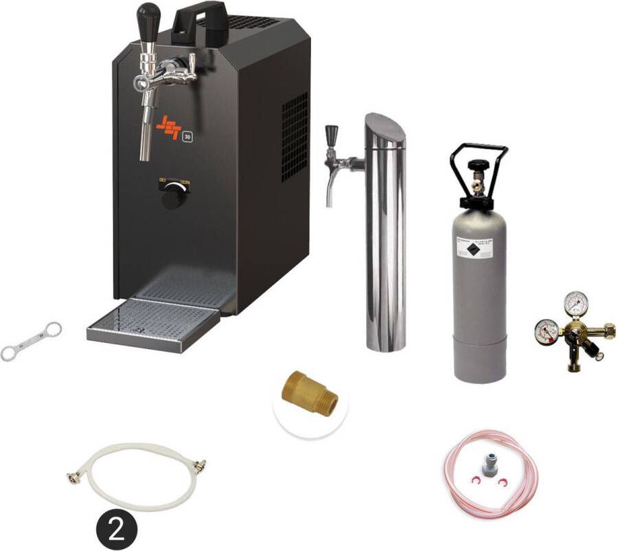 Ich-zapfe Complete onderbouw set Biertap JET 30 1-kraans 35 liter uur Droogkoeler Thuistap Bierkoeler Fustkoppeling Type S