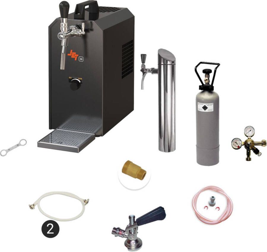 Ich-zapfe Complete onderbouw set Biertap JET 30 1-kraans 35 liter uur Droogkoeler Thuistap Bierkoeler Fustkoppeling Type A