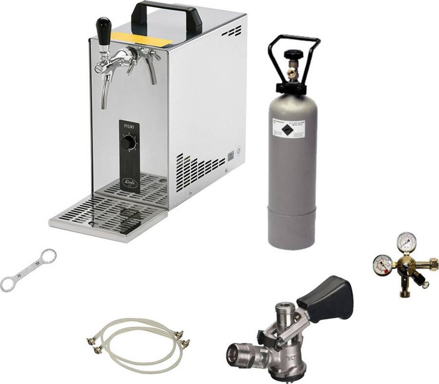 Ich-zapfe Complete set biertap Tapsysteem Biertap PYGMY 20 1-kraans droogkoeler 20 liter uur Beertender Thuistap Bierkoeler Green Line KeyKeg