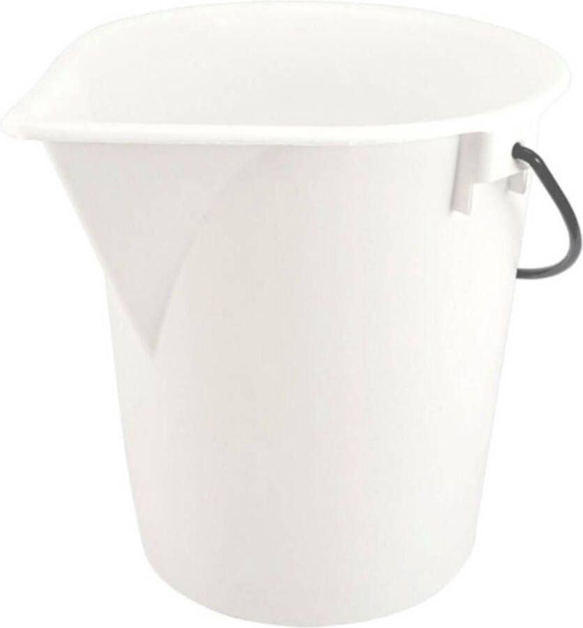 Ich-zapfe Emmer wit 25 l met schenktuit zonder deksel