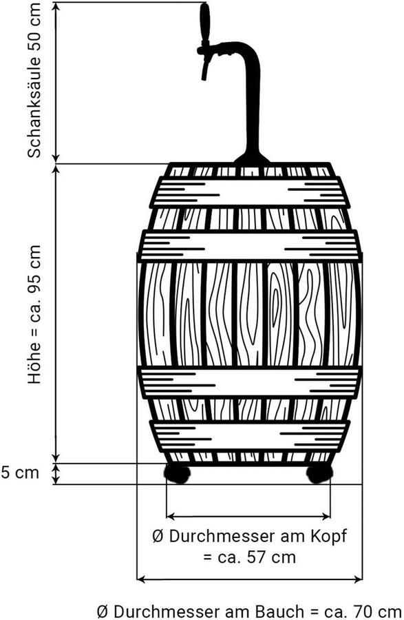 Ich-zapfe BARRIQUE Biertap Mobiele bierbar Rolbaar Complete Set Type S