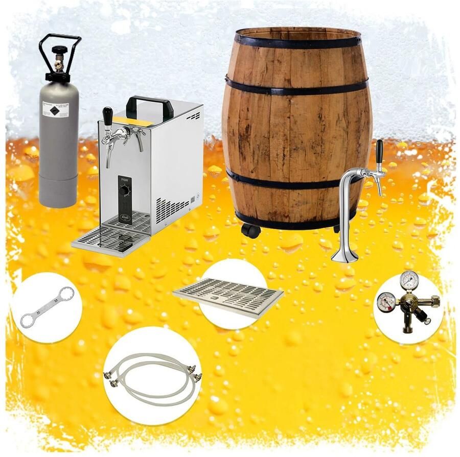 Ich-zapfe BARRIQUE Biertap Mobiele bierbar Rolbaar Complete Set Type S