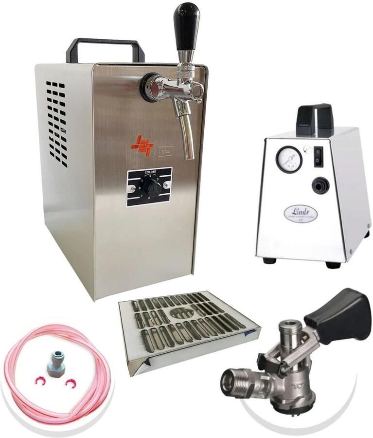 Ich-zapfe Compleet Set biertap JET 30 bierkoffer Doorstroomkoeler 35L h 5L adapter