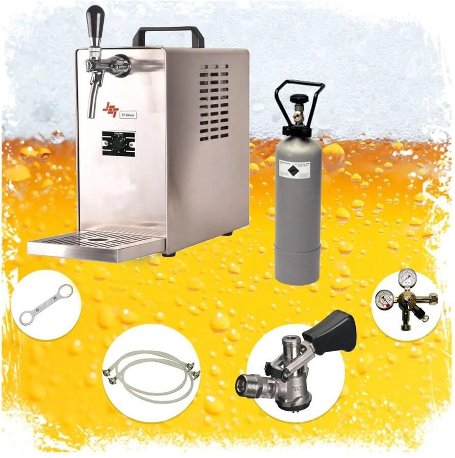 Ich-zapfe Compleet Set Biertap JET 30 Incl. CO2-fles en Alle Fustkoppelingen