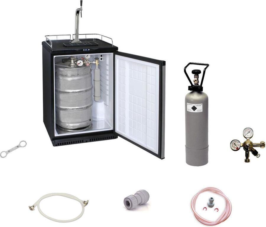 Ich-zapfe Complete set Fust koelkast kegerator biertap 1 lijn 50 liter h professioneel incl. Tapzuil Elegant en compensatorkraan - Foto 2