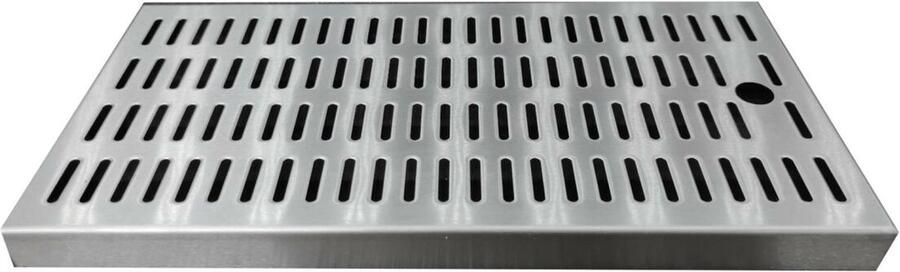 Ich-zapfe Lekblad voor biertap Bier lekbak 440 x 240 mm incl. afvoeraansluiting roestvrij staal - Foto 2