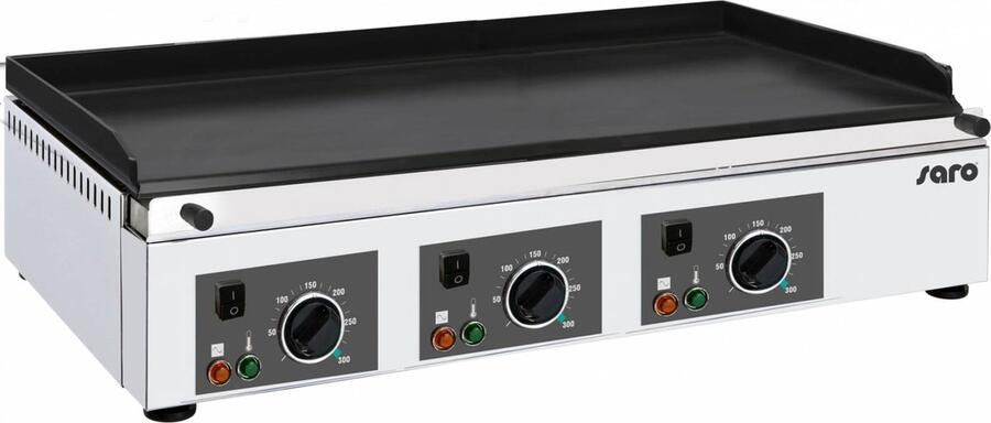 Saro Electrische grillplaat Modell GPK 800 3 zones spatbescherming vetverzamel bak keramische coating - Foto 1