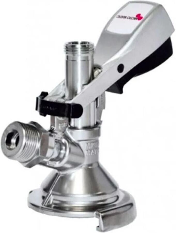 Ich-zapfe Tapkop Fustikoppeling Micro Matic Type A Plat met Roestvrijstalen Zuiger en Instelbaar Etiket voor Kelderaftap
