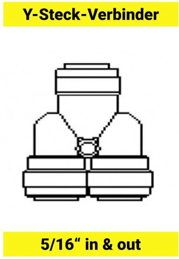 Ich-zapfe Y stekker aansluiting voor slang 5 16 - Foto 2