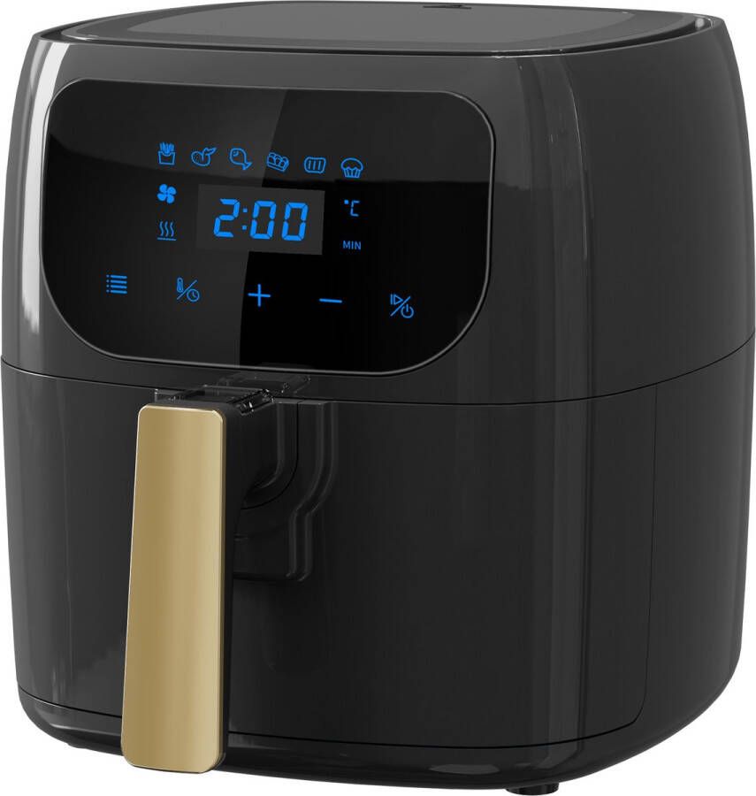 ICQN Komfortec Airfryer XXL Digitaal Friteuse zonder olie XXL Heteluchtfriteuse Inhoud 4.5 Liter – LED display met touchscreen 6 programma's – Zwart