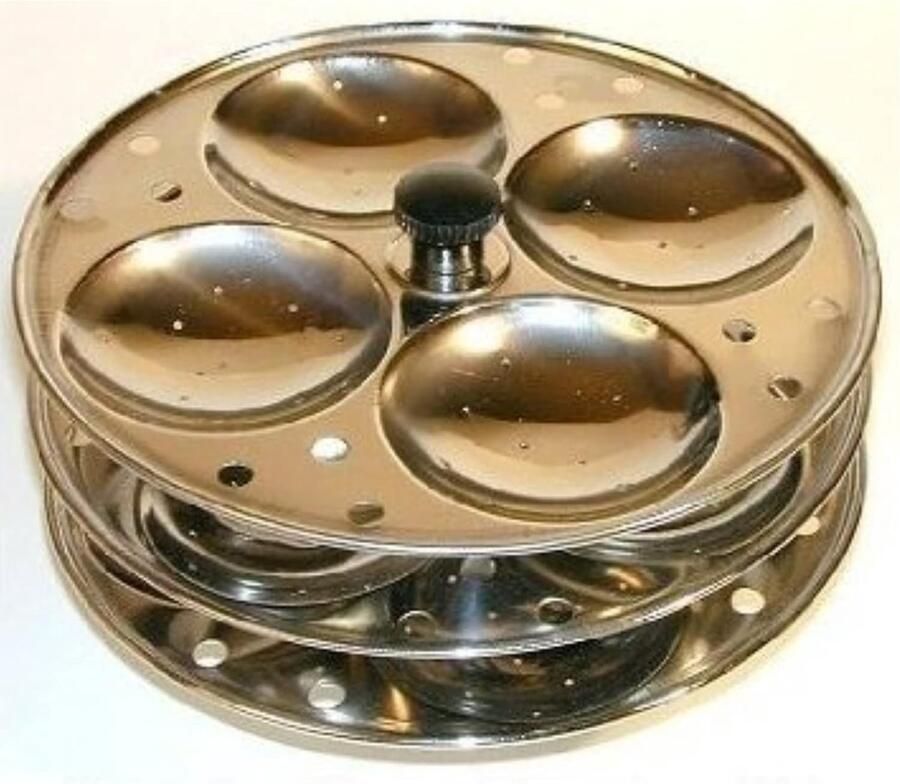 Idli Stoompan Roestvrij Staal 18 cm 3-lade Stomer voor Indiase Rijstcake Voor Thuisgebruik