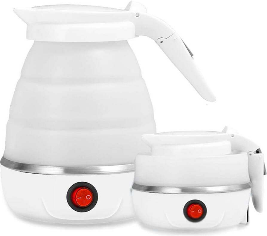 IeGEEK Waterkoker Inklapbare waterkoker Camping waterkoker Opvouwbare waterkoker -Compacte waterkoker Draagbare waterkoker Warmwaterketel Reiswaterkoker Makkelijk in gebruik Wit