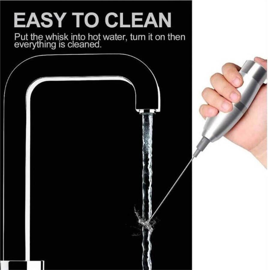 Igoods Professionele Melkopschuimer Elektrische Melkopschuimer Melkschuimer Handmatige Melkopschuimer Lichtblauw